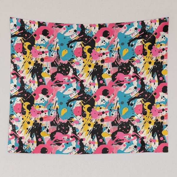 Item preview, Bold 90s Paint Splatter Abstract Graffiti Pattern designed and sold by VibeShift Studio.