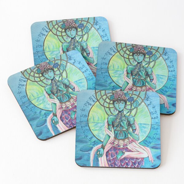 Item preview, Green Tara Tibetan Deity  designed and sold by ArdentArting.