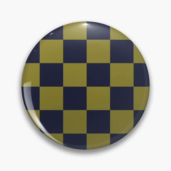 Item preview, Large Checkerboard Pattern in Midnight Navy and Olive Gold designed and sold by ViviNyks.