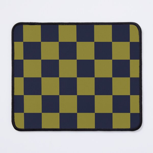 Item preview, Large Checkerboard Pattern in Midnight Navy and Olive Gold designed and sold by ViviNyks.