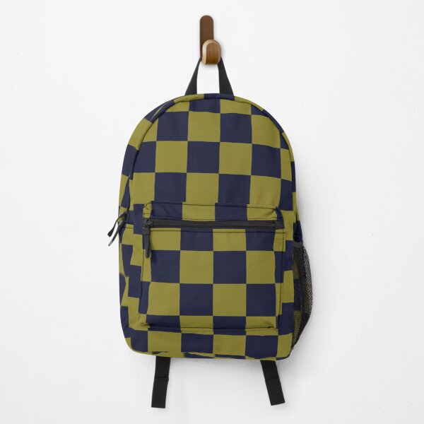 Item preview, Large Checkerboard Pattern in Midnight Navy and Olive Gold designed and sold by ViviNyks.