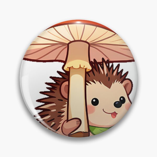 Item preview, Hedgehog with Mushroom Parasol designed and sold by pumsquare.