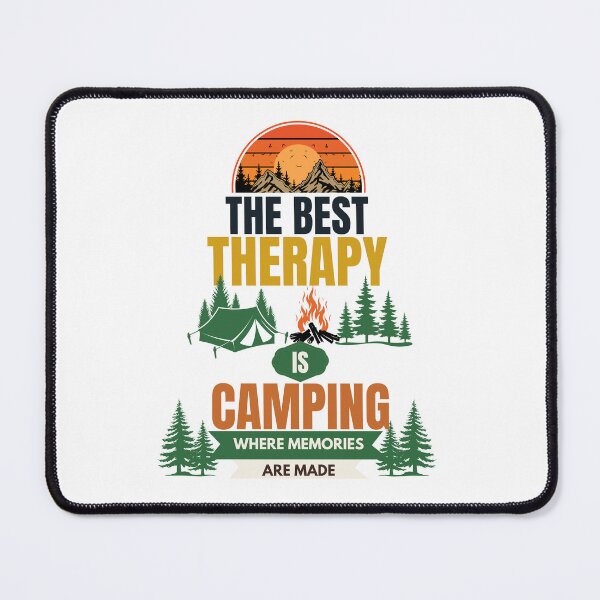 Item preview, The Best Therapy Is Camping Vintage Outdoor Camping T-Shirt designed and sold by Uvclick.
