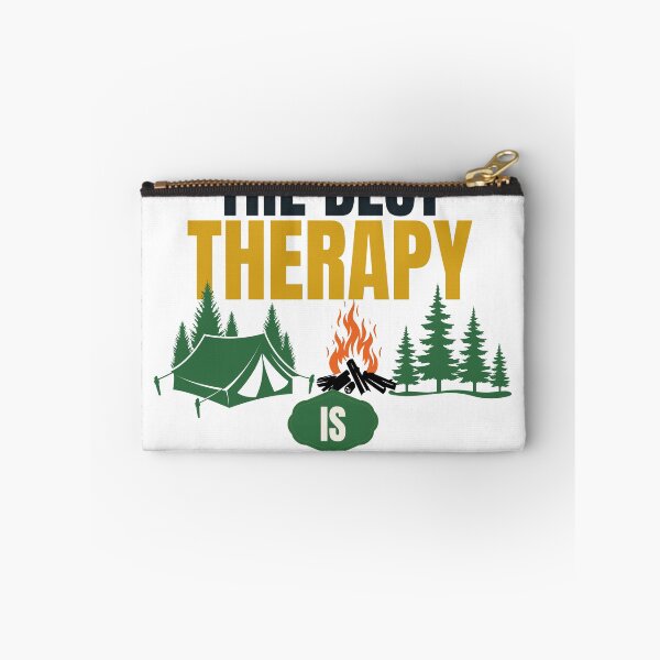 Item preview, The Best Therapy Is Camping Vintage Outdoor Camping T-Shirt designed and sold by Uvclick.