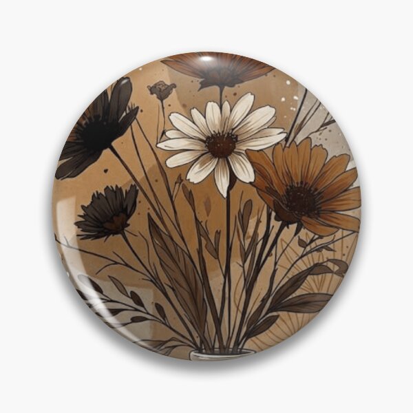 Item preview, Boho Floral Vase with Wildflowers Art designed and sold by NNCollection.