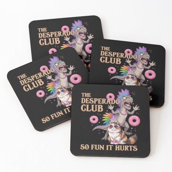 Item preview, The Desperado Club So Fun It Hurts Funny Punk Dinosaur Cat Graphic designed and sold by PixlCrypt.