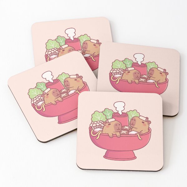 Item preview, Funny Capybaras Relaxing in Steamboat Hotpot designed and sold by rustydoodle.