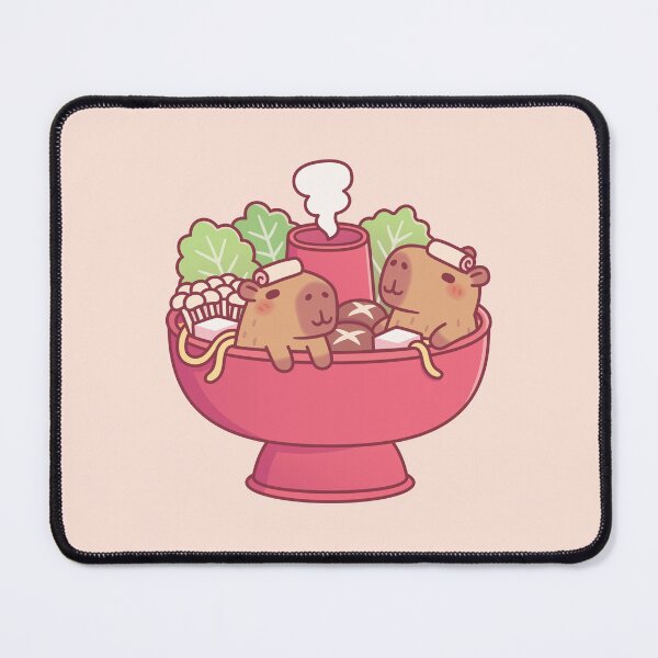 Item preview, Funny Capybaras Relaxing in Steamboat Hotpot designed and sold by rustydoodle.