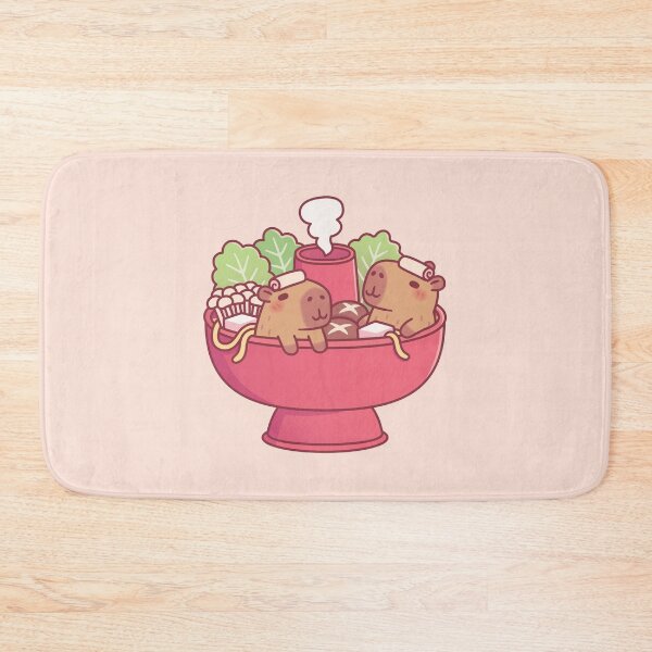 Item preview, Funny Capybaras Relaxing in Steamboat Hotpot designed and sold by rustydoodle.