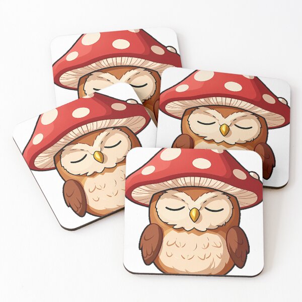 Item preview, Owl with Mushroom Nightcap designed and sold by pumsquare.