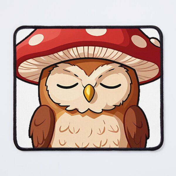 Item preview, Owl with Mushroom Nightcap designed and sold by pumsquare.
