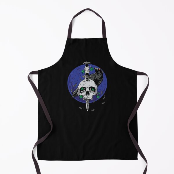 Item preview, Skull 067 - Gothic Skull, Sword, Raven and Moon designed and sold by SkullTees.
