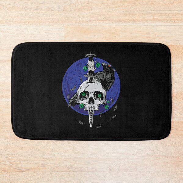 Item preview, Skull 067 - Gothic Skull, Sword, Raven and Moon designed and sold by SkullTees.