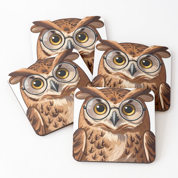 Item preview, Owl with Mushroom Spectacles designed and sold by pumsquare.