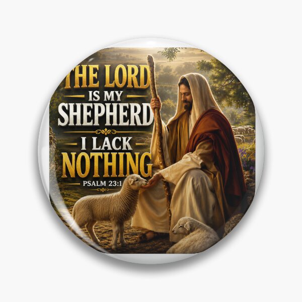 Item preview, THE LORD IS MY SHEPHERD, I LACK NOTHING | Psalm 23:1 | Christian Wall Art | Bible Verse Gift | Good Shepherd Artwork designed and sold by KINGDOM GOLD STUDIO.