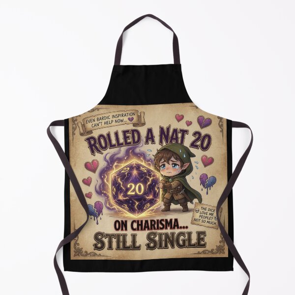 Item preview, Rolled a Nat 20 on Charisma Still Single Funny Tabletop RPG Dice Gift designed and sold by Amber Sky Creations.