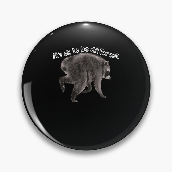 Item preview, It's OK To Be Different Cute Jimothy Raccoon Inspirational Quote designed and sold by PixlCrypt.