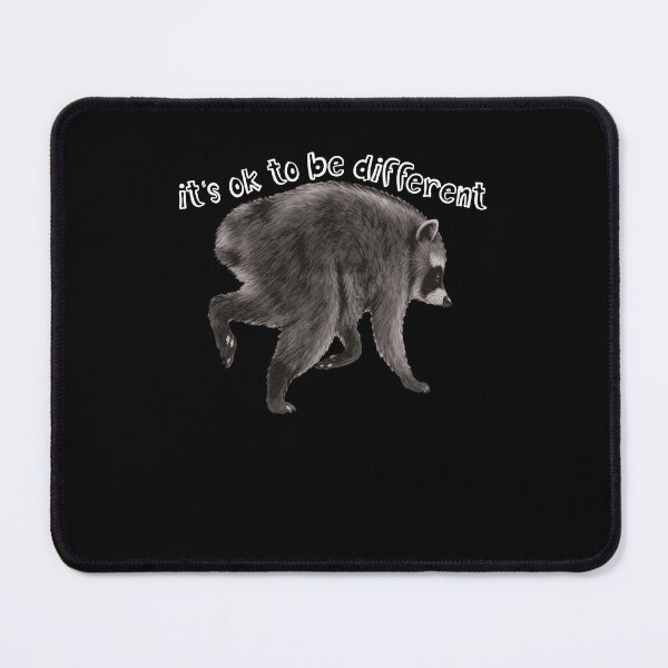 Item preview, It's OK To Be Different Cute Jimothy Raccoon Inspirational Quote designed and sold by PixlCrypt.