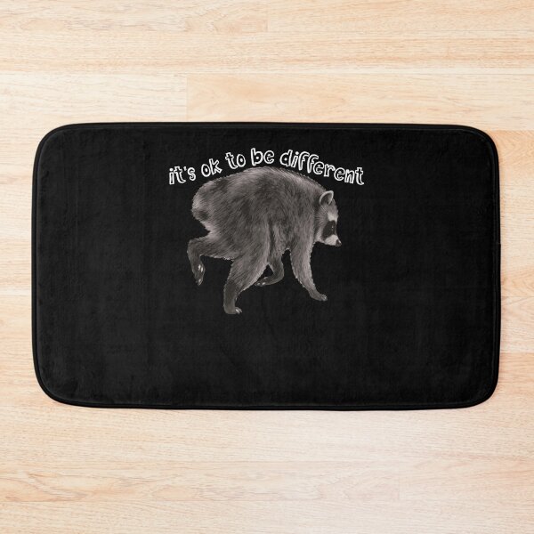 Item preview, It's OK To Be Different Cute Jimothy Raccoon Inspirational Quote designed and sold by PixlCrypt.