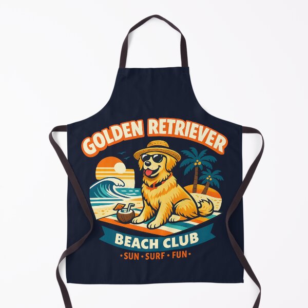 Item preview, Golden Retriever Beach Club Retro Vacation Dog Sunglasses Summer Humor designed and sold by Artycom.