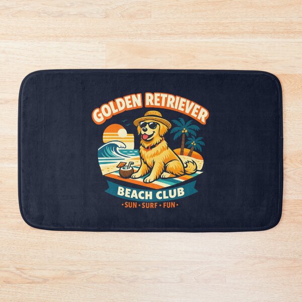 Item preview, Golden Retriever Beach Club Retro Vacation Dog Sunglasses Summer Humor  designed and sold by Artycom.