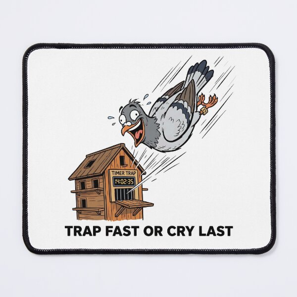 Item preview, Trap Fast Or Cry Last - Funny Racing Pigeon Loft Timer Illustration designed and sold by Sekla-Studio.