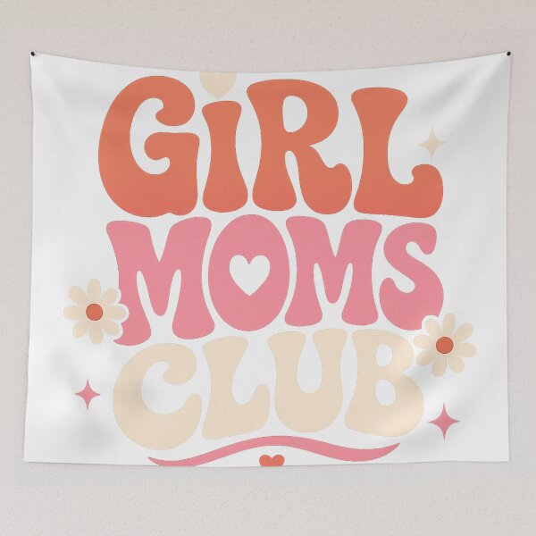 Item preview, Girl Moms Club Retro Groovy Typography T-Shirt Design | 70s Vintage Mom SVG Style designed and sold by CreativeNest Prints.