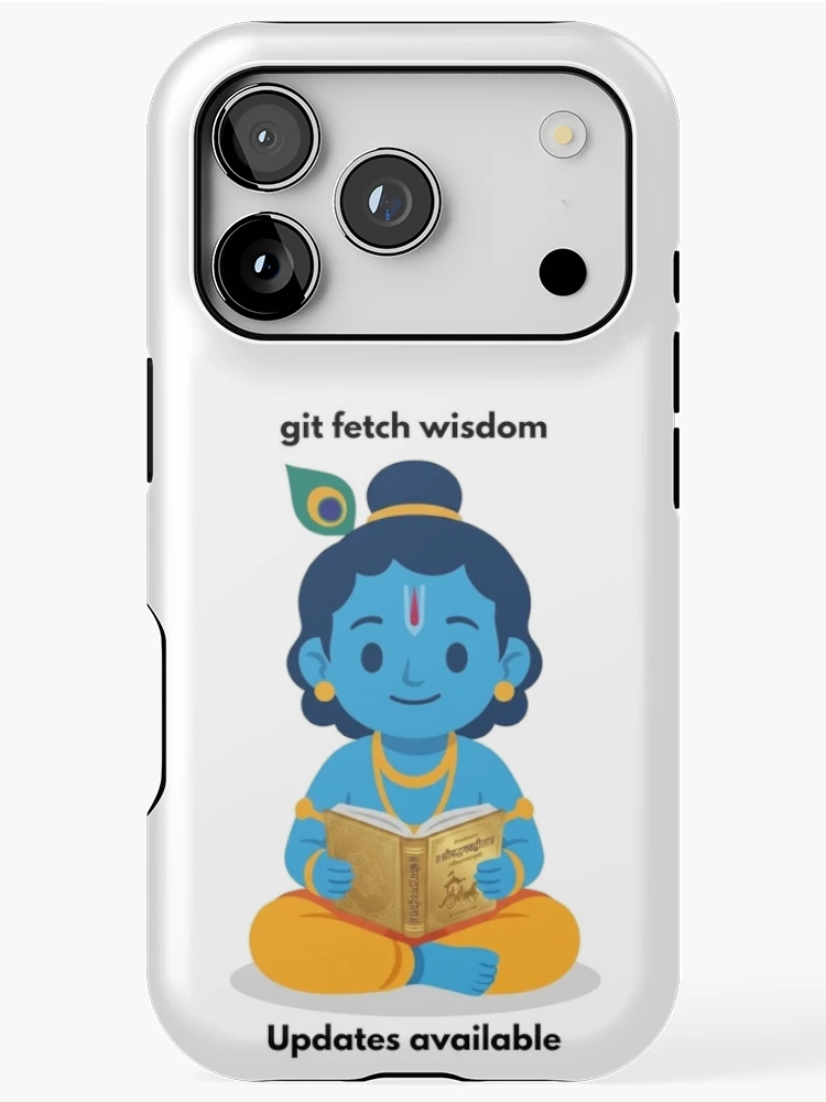 Thumbnail 1 of 4, iPhone Case, git fetch wisdom | Git Developer Sticker | Tech Humor designed and sold by BhaktiByte.