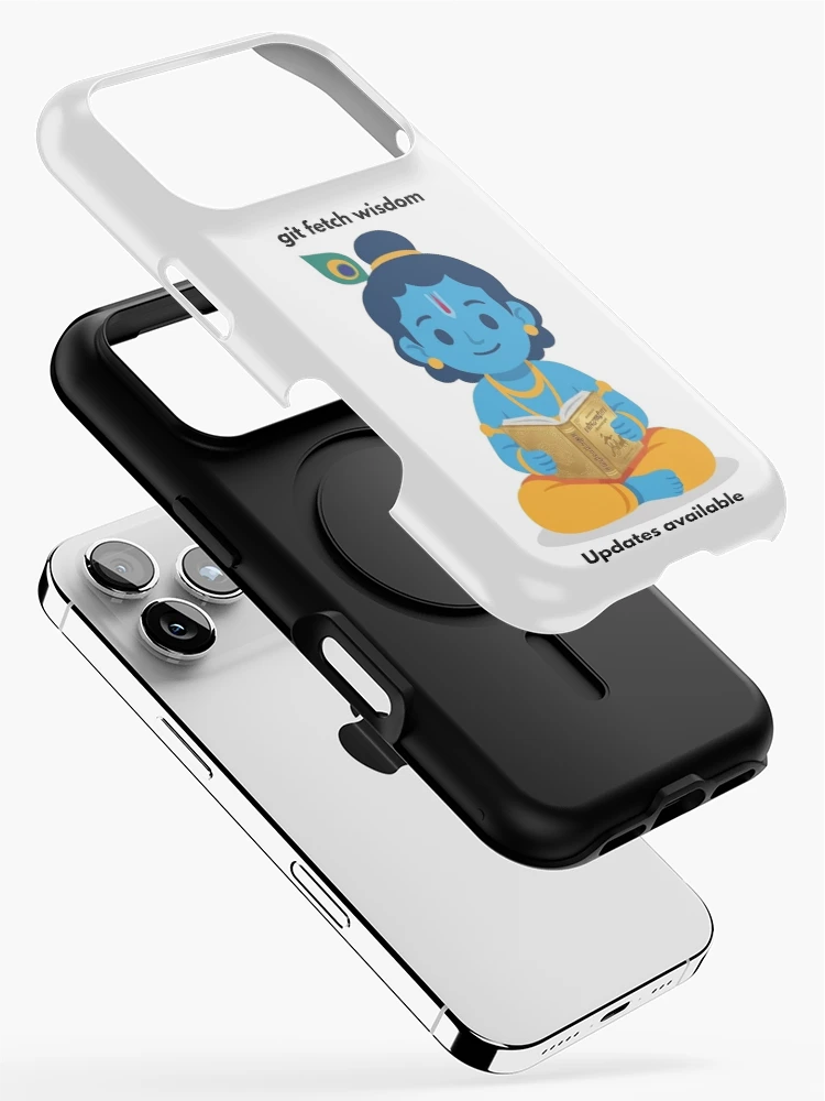 Thumbnail 2 of 4, iPhone Case, git fetch wisdom | Git Developer Sticker | Tech Humor designed and sold by BhaktiByte.