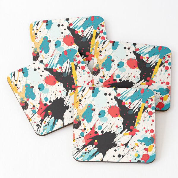 Item preview, Action Painting Abstract Ink & Color Splash Pattern designed and sold by VibeShift Studio.