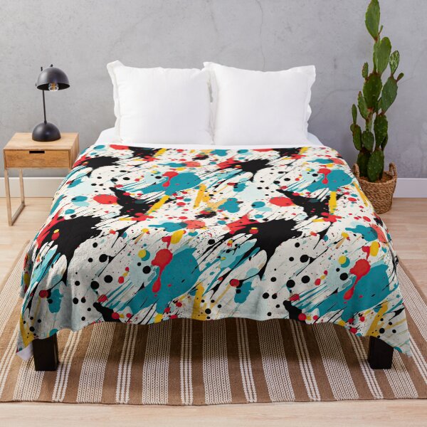 Item preview, Action Painting Abstract Ink & Color Splash Pattern designed and sold by VibeShift Studio.