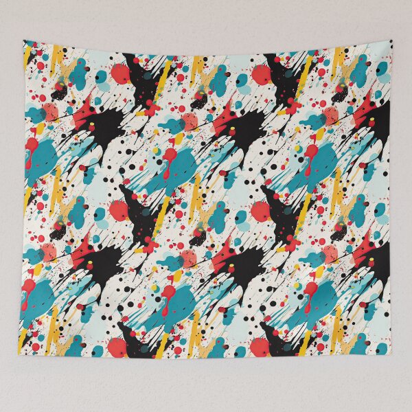 Item preview, Action Painting Abstract Ink & Color Splash Pattern designed and sold by VibeShift Studio.