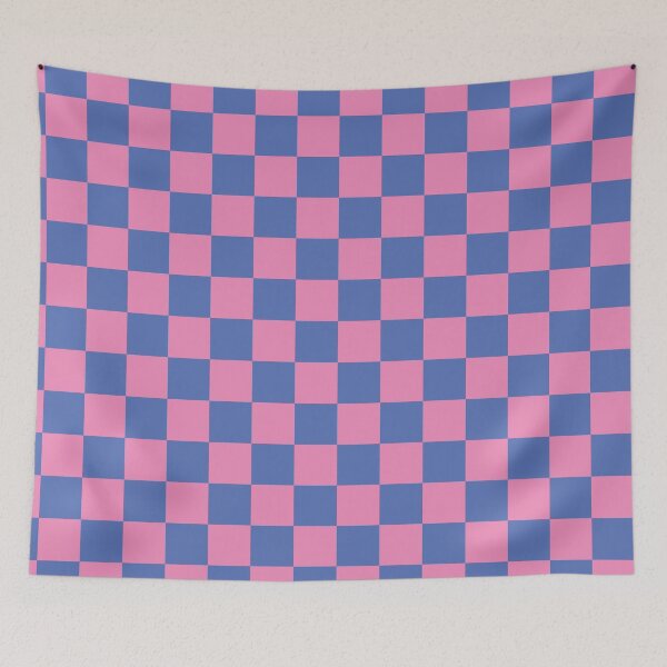 Item preview, Large Checkerboard Pattern in Dusty Pink and Nordic Blue designed and sold by ViviNyks.