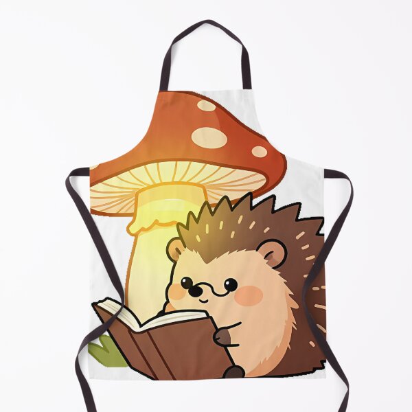 Item preview, Hedgehog Reading Under Mushroom Lamp designed and sold by pumsquare.