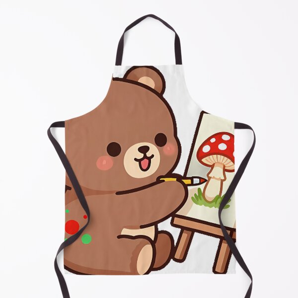 Item preview, Bear Cub Painting Mushroom designed and sold by pumsquare.