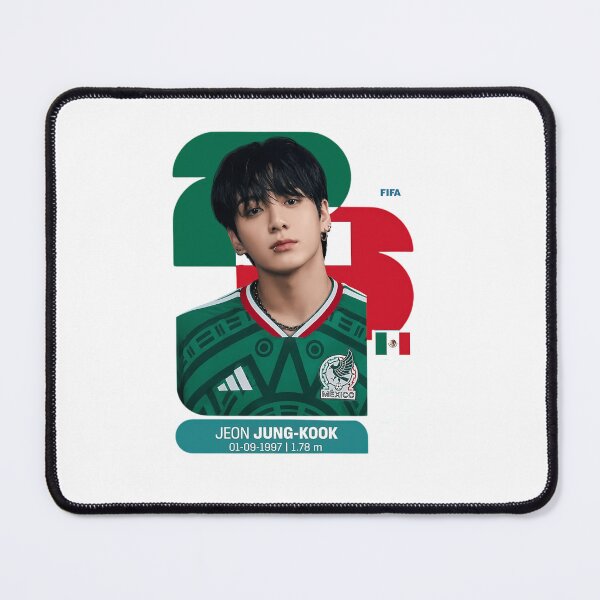 Item preview, Jungkook Mexico Football Jersey 2026 designed and sold by SoftRedMood.