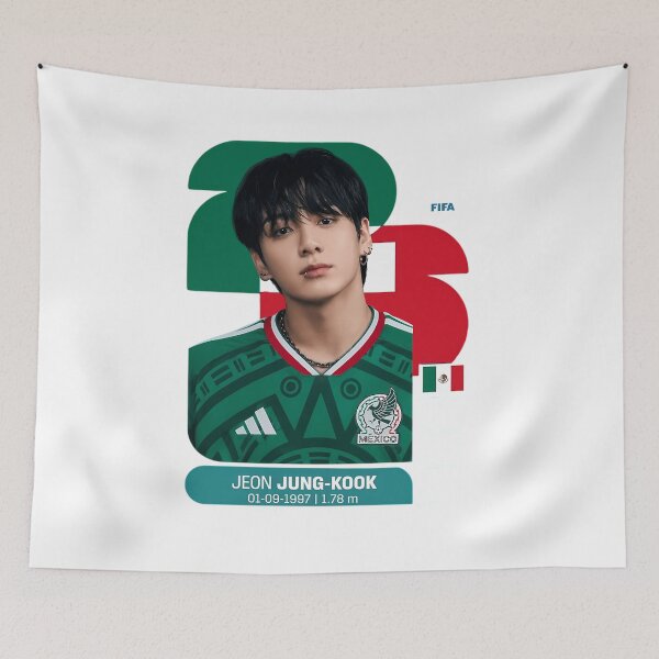 Item preview,  Jungkook Mexico Football Jersey 2026  designed and sold by SoftRedMood.