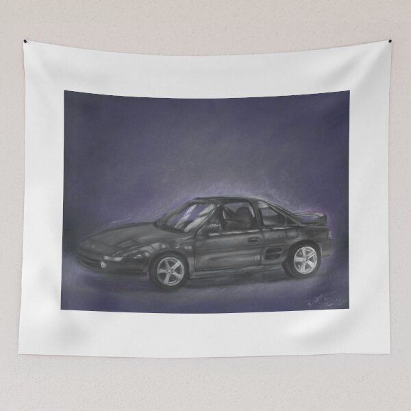 Item preview, Toyota MR2 de 1991 en color negro. designed and sold by brittsartvibes.