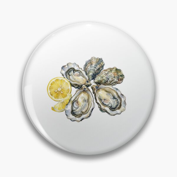 Item preview, Watercolor Oysters and Lemon Slice Seafood Lover designed and sold by SOUFIANE1991.