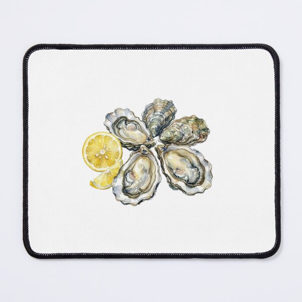 Item preview, Watercolor Oysters and Lemon Slice Seafood Lover designed and sold by SOUFIANE1991.