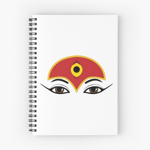 Item preview, Kumari Goddess Eyes | Living Goddess of Nepal | Minimalist Nepali Spiritual Art designed and sold by magiquecreations.