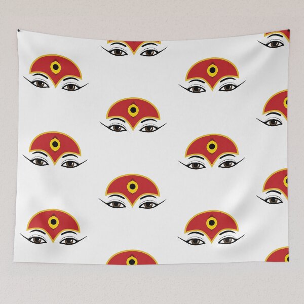 Item preview, Kumari Goddess Eyes | Living Goddess of Nepal | Minimalist Nepali Spiritual Art designed and sold by magiquecreations.