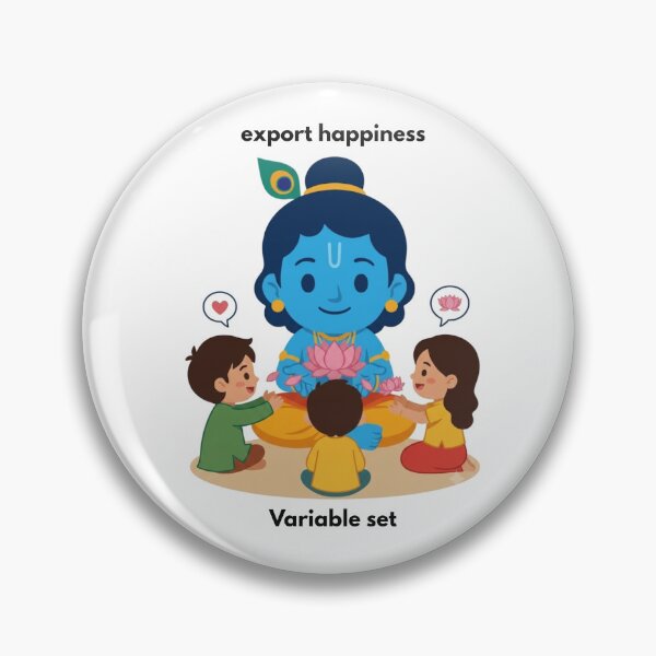 Item preview, export happiness | JavaScript Developer Sticker | Tech Humor designed and sold by BhaktiByte.