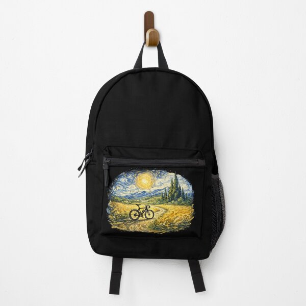 Item preview, Cyclist Art Gift Bicycle Landscape Painting designed and sold by Corvoria.