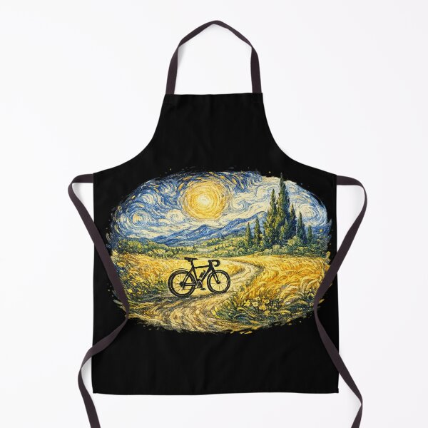 Item preview, Cyclist Art Gift Bicycle Landscape Painting designed and sold by Corvoria.