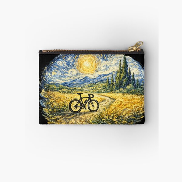 Item preview, Cyclist Art Gift Bicycle Landscape Painting designed and sold by Corvoria.