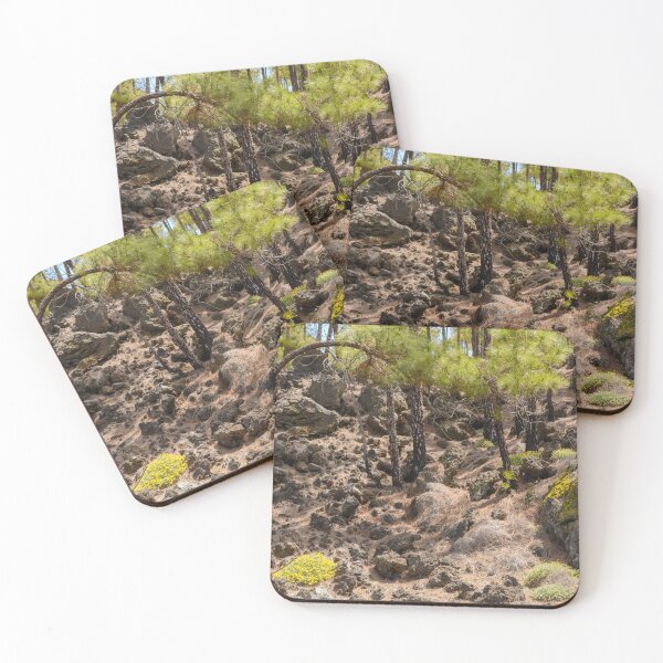 Item preview, Spring Flowers and Pine Trees in Lava Field, Tenerife designed and sold by Kasia Design.