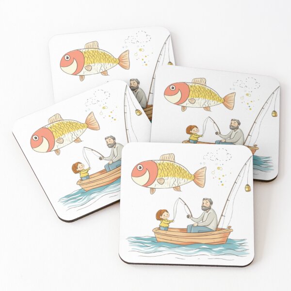 Item preview, Father and Child Fishing - Heartwarming Family Bonding designed and sold by NoFishToday.
