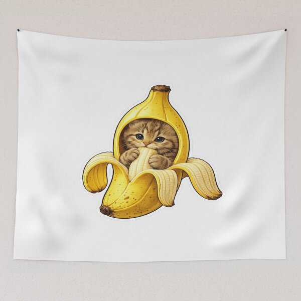 Item preview, Gattino nella Banana che Mangia la Banana designed and sold by RipantinaFantasy .