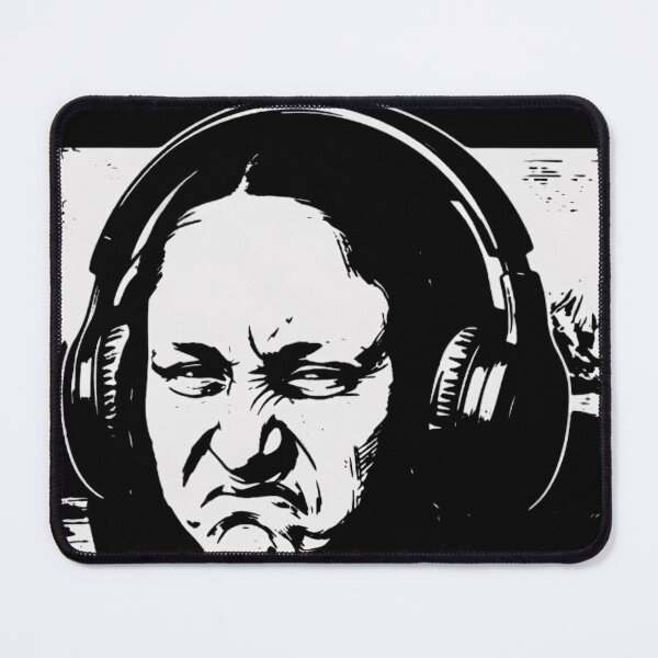 Item preview, Mona Lisa Bass Face With Headphones Funny Music Art designed and sold by xpressapparels.